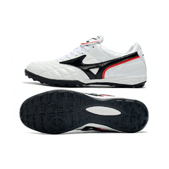 Chuteira Society TF Mizuno Wave Cup Branca e Preta