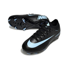 Chuteira Campo FG Nike Air Zoom Mercurial Vapor 16 Elite Preta e Azul-Clara Infantil