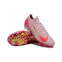 Chuteira Campo FG Nike Air Zoom Mercurial Vapor 16 Elite Rosa-Clara e Verde-Clara Infantil