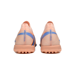 Chuteira Society TF Nike Mercurial Vapor 16 Elite Rosa e Azul Infantil