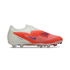Chuteira Campo FG Nike Phantom 6 Elite Branca e Laranja Infantil