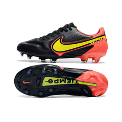 Chuteira Campo FG Nike Tiempo Legend 9 Elite Preta e Laranja