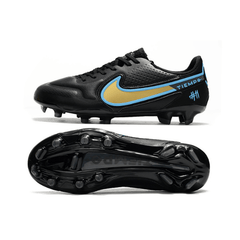 Chuteira Campo FG Nike Tiempo Legend 9 Elite Preta e Amarela