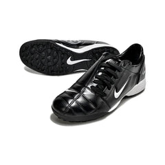 Chuteira Society TF Nike Total 90 III Infantil Preta e Prateada