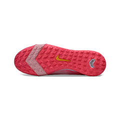 Chuteira Society TF Nike Zoom Mercurial Superfly 10 Elite Infantil Rosa e Verde