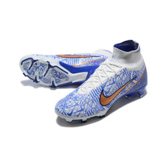 Chuteira Campo FG Nike Zoom Mercurial Superfly 9 Elite Pack CR7 Azul Infantil