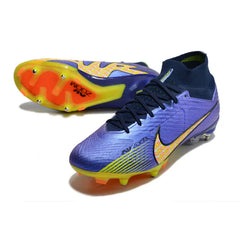 Chuteira Campo Molhado SG Nike Zoom Mercurial Superfly 9 Elite Roxa e Amarela