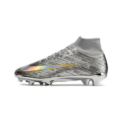 Chuteira Campo FG Nike Zoom Mercurial Superfly 9 Elite Prateada Infantil