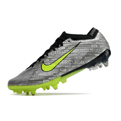 Chuteira Campo Molhado SG Nike Zoom Mercurial Vapor 15 Elite Cinza e Verde