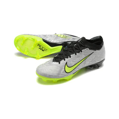 Chuteira Campo FG Nike Zoom Mercurial Vapor 15 Elite Cinza e Verde Infantil