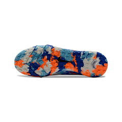 Chuteira Society TF Nike Zoom Mercurial Vapor 16 Elite Infantil Branca e Azul
