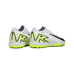 Chuteira Society TF Nike Zoom Mercurial Vapor 16 Elite Infantil Branca e Verde