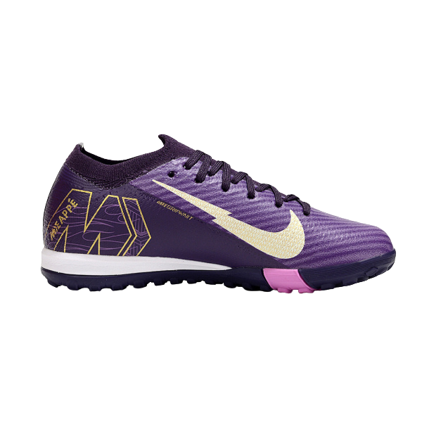 Chuteira Society TF Nike Zoom Mercurial Vapor 16 Elite Pack Mbappe Purple Infantil
