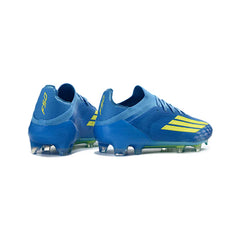 Chuteira Campo FG Adidas F50 Primeknit Elite Azul e Amarela
