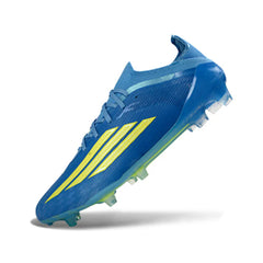Chuteira Campo FG Adidas F50 Primeknit Elite Azul e Amarela