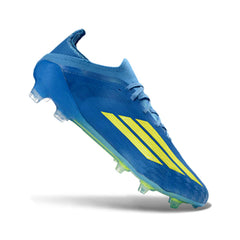 Chuteira Campo FG Adidas F50 Primeknit Elite Azul e Amarela