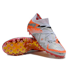 Chuteira Multiterreno MG Puma Future 7 Branca e Laranja