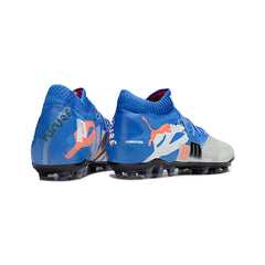 Chuteira Campo Sintético AG Puma Future 8 Azul e Branca