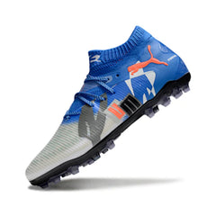 Chuteira Campo Sintético AG Puma Future 8 Azul e Branca