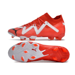 Chuteira Campo FG Puma Future Ultimate Vermelha e Branca