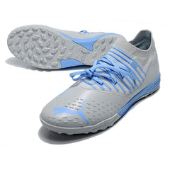 Chuteira Society TF Puma Future Z 1.3 Cinza and Azul