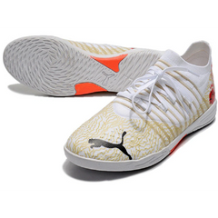 Chuteira Futsal IC Puma Future Z 1.3 Pack Liberdade Preta e Vermelha