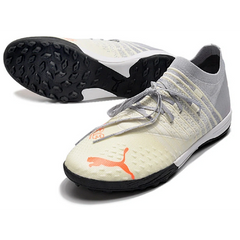 Chuteira Society TF Puma Future Z 1.3 Branca and Cinza