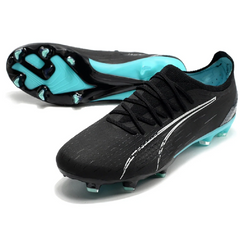 Chuteira Campo FG Puma Ultra Ultimate Preta e Azul