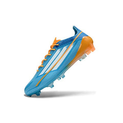 Chuteira Campo FG Adidas F50 Elite Azul, Oange e Branco
