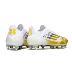 Chuteira Campo Molhado SG Adidas F50 Elite Sem Cadarço Pack Kings League Preta e Vermelha
