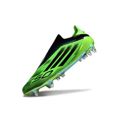 Chuteira Campo Molhado SG Adidas F50 Elite Sem Cadarço Verde e Preta