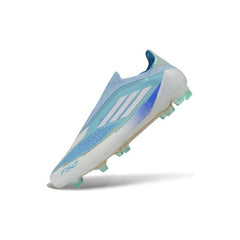 Chuteira Campo FG Adidas F50 Elite Sem Cadarço Azul Claro