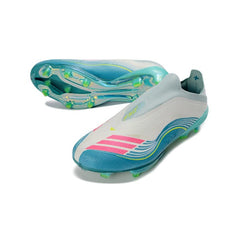 Chuteira Campo FG Adidas F50+ Elite Sem Cadarço Pack Messi Aurora Radiante
