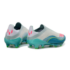 Chuteira Campo FG Adidas F50+ Elite Sem Cadarço Pack Messi Aurora Radiante