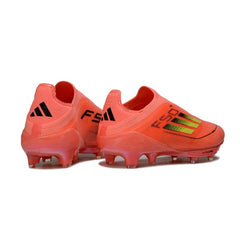 Chuteira Campo FG Adidas F50+ Elite Sem Cadarço Laranja e Dourada