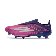 Chuteira Campo FG Adidas F50+ Elite Sem Cadarço Rosa e Roxa