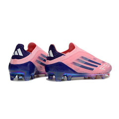 Chuteira Campo FG Adidas F50 Elite Sem Cadarço Rosa e Roxo