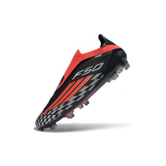 Chuteira Campo FG Adidas F50 Elite Sem Cadarço Vermelho, Preto e Branco