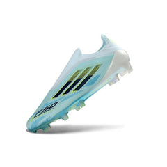 Chuteira Campo FG Adidas F50 Elite Sem Cadarço Branco e Verde Fluorescente