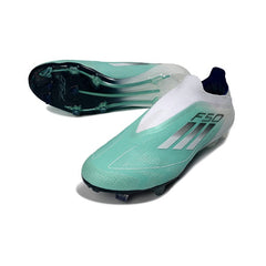 Chuteira Campo FG Adidas F50 Elite Sem Cadarço Branca, Vermelha e Verde