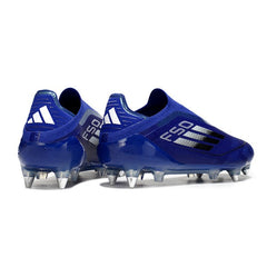Chuteira Campo Molhado SG Adidas F50 Elite Sem Cadarço Azul