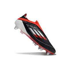 Chuteira Campo Molhado SG Adidas F50 Elite Sem Cadarço Preta, Vermelha e Branca
