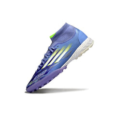 Chuteira Society TF Adidas F50 Cano Médio Elite Pack Sparkfusion Blue
