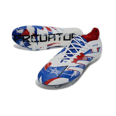 Chuteira Campo FG Adidas Predator 25 Elite Azul e Branca