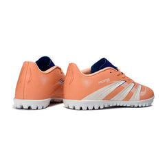 Chuteira Society TF Adidas Predator 25 Elite Laranja e Branca
