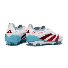 Chuteira Campo FG Adidas Predator 25 Elite Branca, Vermelha e Azul