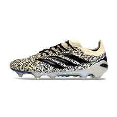 Chuteira Campo FG Adidas Predator 26 Elite Preta, Bege e Branca