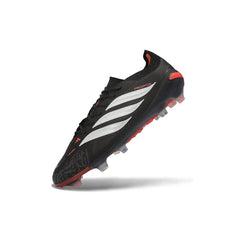 Chuteira Campo FG Adidas Predator 26 Elite Preto, Vermelho e Branco