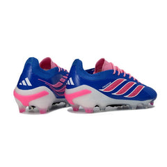 Chuteira Campo FG Adidas Predator 26 Elite Azul, Rosa e Branca
