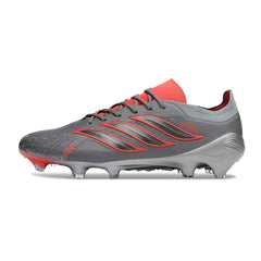 Chuteira Campo FG Adidas Predator 26 Elite Cinza e Laranja